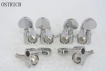 

New Black Silver Semicircle Guitar Tuning Pegs Tuners Machine Head 3L+3R Wholesales