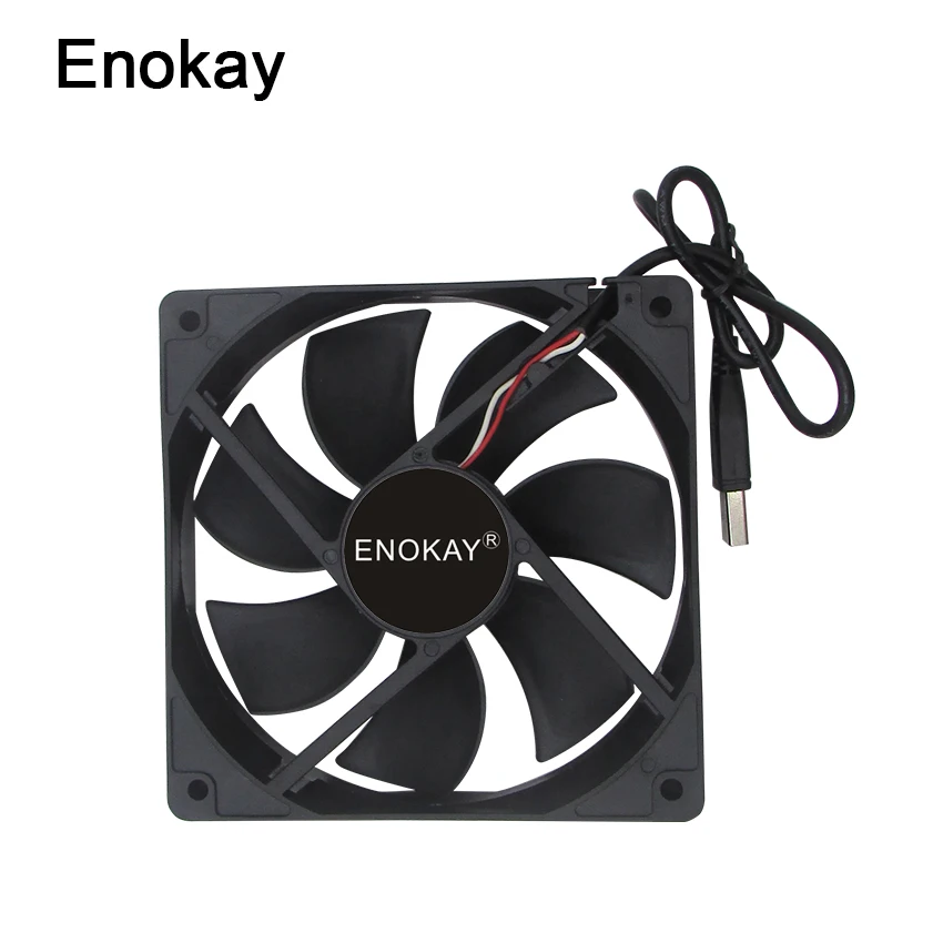 1pc Enokay USB Connector 5V 12025 12cm 120x120x25mm 120mm Computer DC Cooling Fan with Grille 5