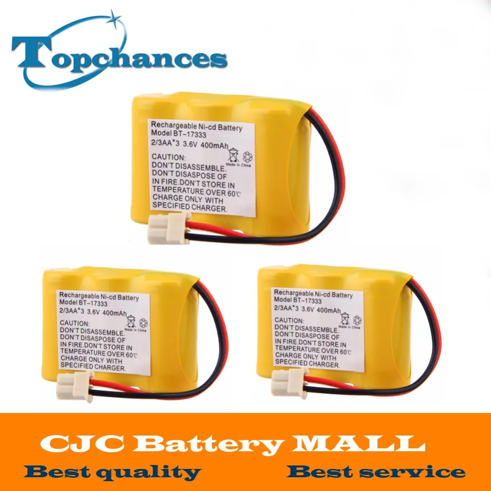 3x3 6 В 400 мАч Ni-CD аккумуляторная батарея для телефона Vtech BT-17333 BT-27333 BT1733 Бесплатная