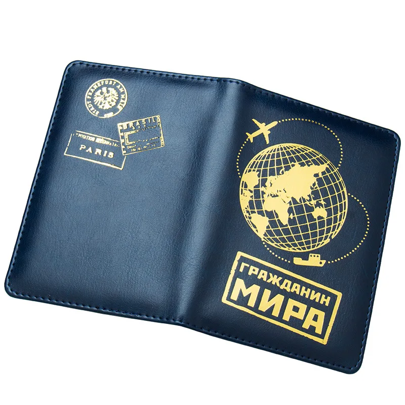 Top Quality Russian Cover on The Passport Women Sot Pu Leather Passport Cover Russia Passport Cover Russia for Girls Travel