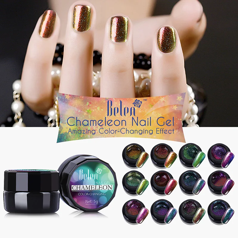 

Belen 3D Gel Nail Polish Varnishes Paint UV Lacquer Nails Lak Gel Chameleon Color 3010 or Brush Painting Pen