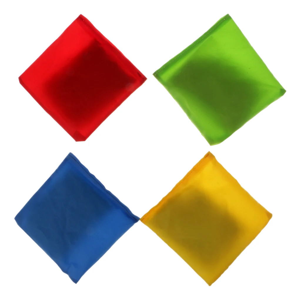 4pcs Mixed Color Set Double Layer Canvas Cornhole Bag Bean Bag for Backyard Tossing Corn Hole Family Game