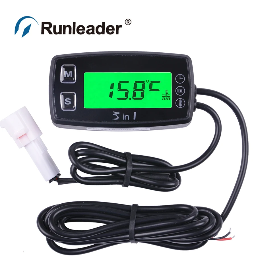

RL-TM005 TS003 PT100 -20+300 thermometer voltmeter clock temperature meter for trimmer generator cultivator tiller Dirt bike atv