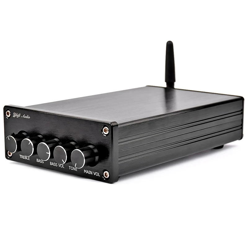 Bluetooth 4,2 сабвуфер аудио усилитель 100 Вт Hifi стерео Tpa3116 цифровой 2,1 канальный Настольный усилитель мощности Amp 50Wx2