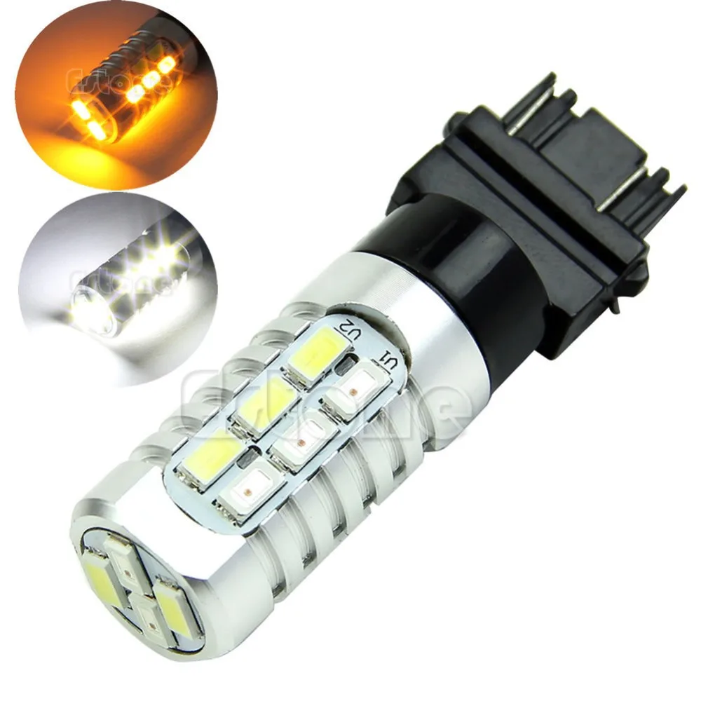 

50W 3157 Yellow White LED 5630 Dual Color Switchback car Signal Light Bulbs