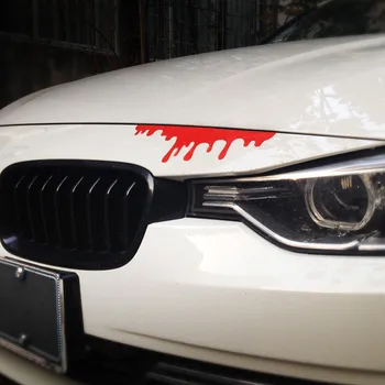 

Red Popular Head /Tail Light Car Body Personalited Funny Blood Sticker Z2CA544