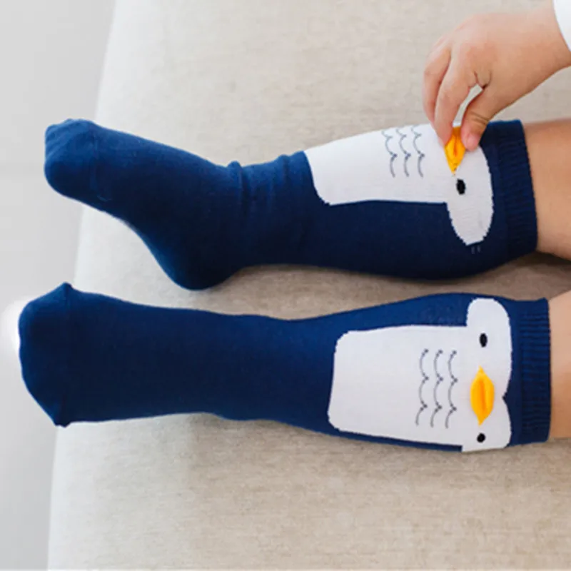 Cute Soft Cotton Kawaii Girls Boys Sock Duck Penguin Design Catoon Pattern Kids Socks Baby Long Socks cotton socks cartoon socks children socks