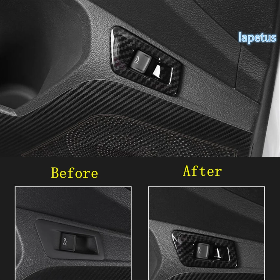 

Lapetus Fit For Volkswagen T-Roc T Roc 2018 2019 Rear Trunk Door Button Switch Decoration Frame Trim / Matt / Carbon Fiber Look