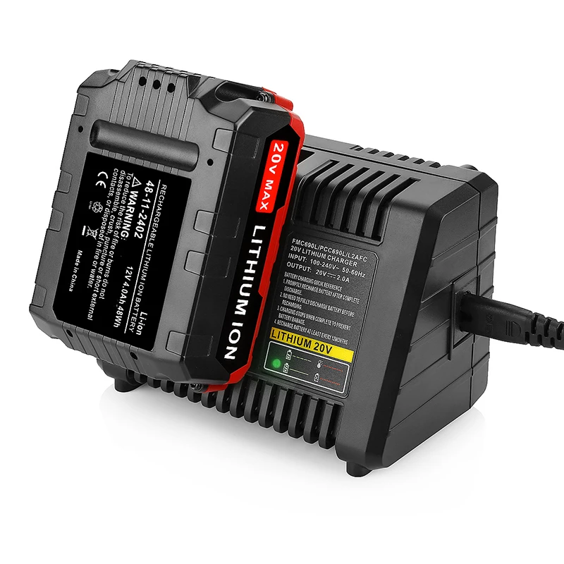 20V for Black and Decker 20Volt Lithium Battery Charger LBXR20 LB20 LBX20 Li-Ion
