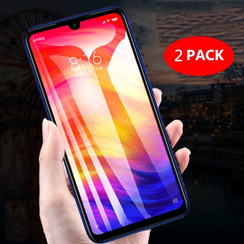 

2pcs Tempered Glass for Xiaomi Redmi Note 8 Pro Screen Protector 9H Protection Glass for Redmi note 8 Redmi Note 7 Pro glass