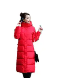 2016 Новинка женская зимняя одежда длинное пальто теплая хлопковая стеганая куртка Большие размеры хлопок-стеганая куртка LL007
