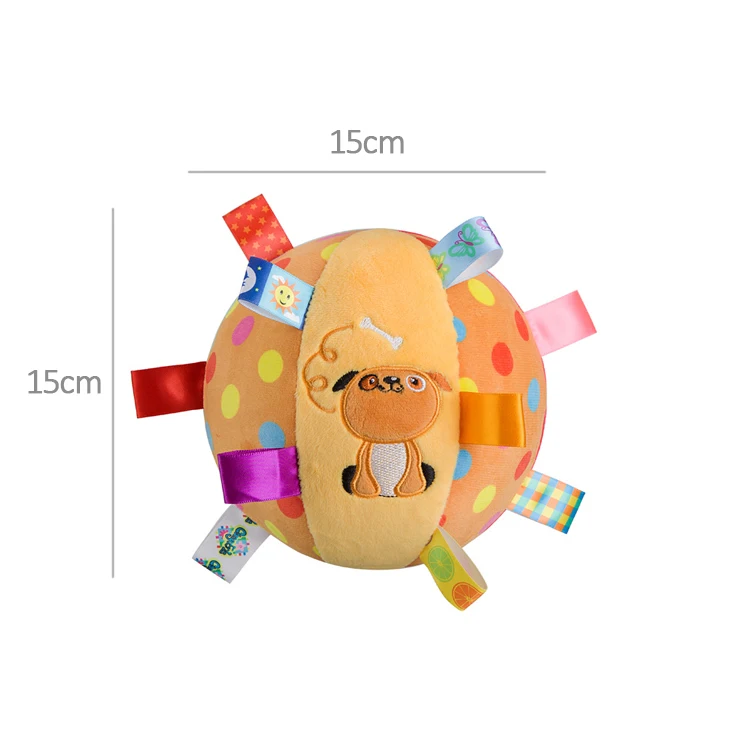MamimamiHome Baby Infant Cotton Hand Grasp Rattle Ball Plush Bells Pacify Ball Music Sense Learning Toy 2