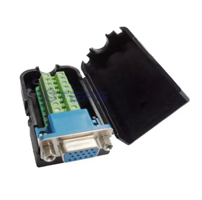 Free shipping DB15 female 15 pin No need welding adapter plate HDB 15 ...