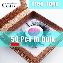 Colash Square False Eyelash Packaging Box Custom lash box Fake 3d Mink eyelashes Boxes Faux Cils lash strip Case 50 pairs lashes