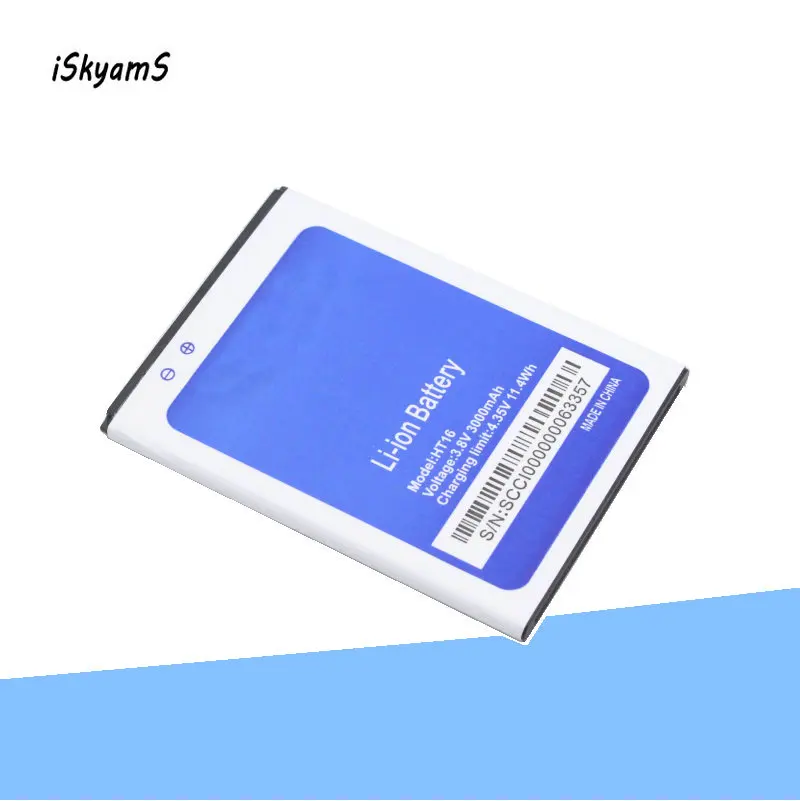 ISkyamS 1x3000 mAh HT16 сменная батарея для HOMTOM HT 16 Pro Bateria Baterij батареи для мобильных телефонов