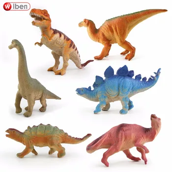 

Wiben 6pcs/lot Jurassic Dinosaur toy Action & Toy Figures PVC Animal Model Learning & Educational Kids Christmas Gift