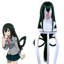 Boku No Hero Academia Asui Tsuyu Wig 80cm Long Straight Cosplay Wig for Women Anime Costume Wig Green Heat Resistant Synthetic Boku No Hero Academia Asui Tsuyu Wig 80cm Long Straight Cosplay Wig for Women Anime Costume Wig Green Heat Resistant Synthetic