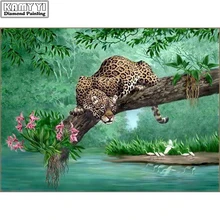 Zhui Star полный квадратный алмаз 5D DIY алмазная живопись фото на заказ "Леопард" 3D Вышивка крестом, мозаичный Декор