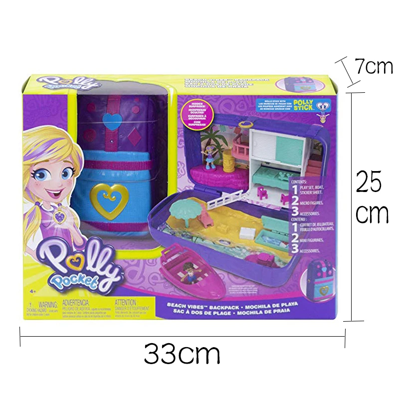Polly Pocket Мини-кукла для девочек, 10 стилей, скрытая сцена в мире, девичий домик, куклы, оригинальные игрушки для детей, Русалочка, детская игрушка, реборн