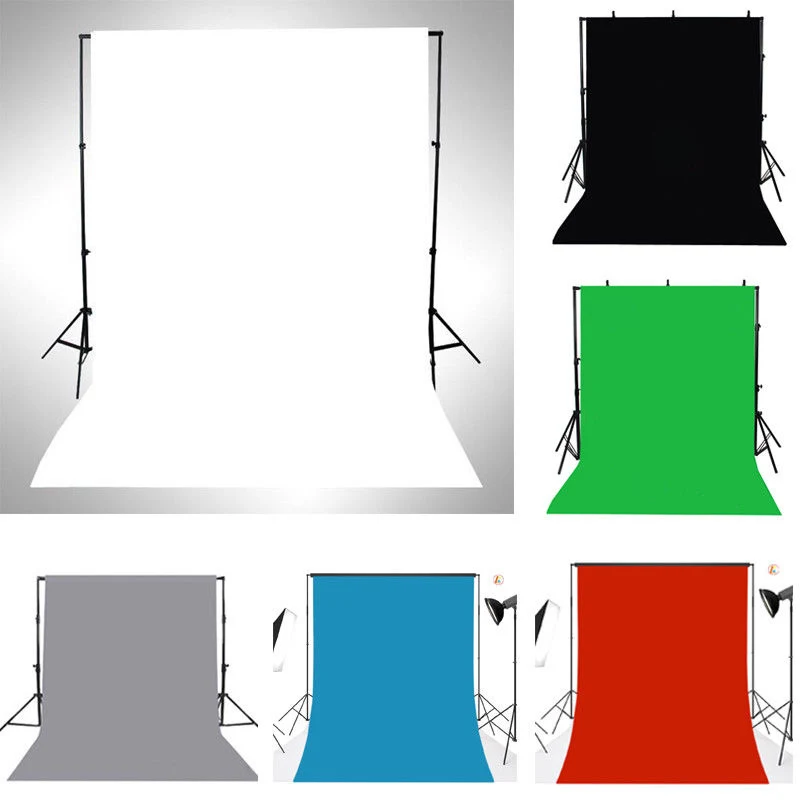 

2019 New Studio Photography Cloth Hot 3x5FT Wrinkle Free Chromakey Solid Color Screen Backdrop Photography Thin Vinyl Background