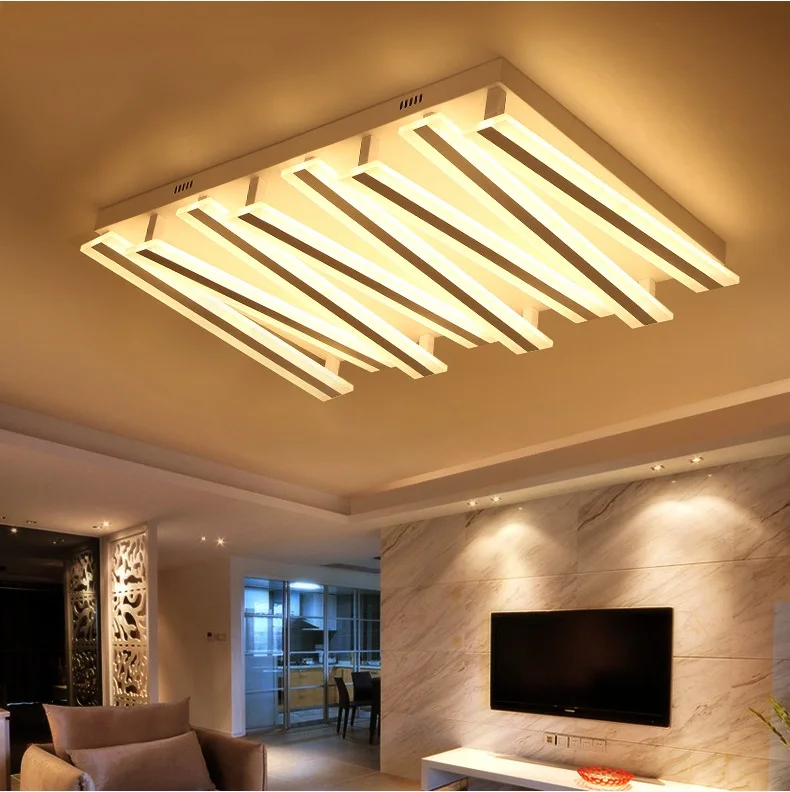 

LED Rectangular Square Ceiling Light Living Room Bedroom Study Restaurant Light Simple Modern Commercial Ceiling Lamp 110-240V
