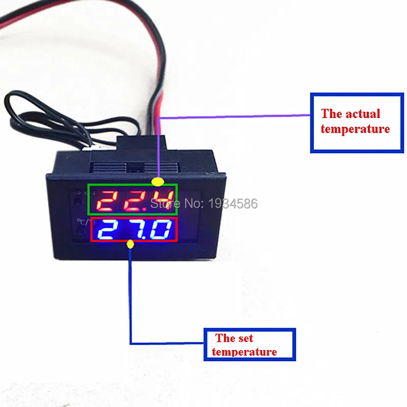 12V Digital LED Microcomputer Thermostat Controller Switch Temperature Sensor R