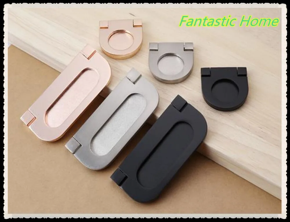 2 pcs free shipping gold adjustable 70mm conceal pulls concave