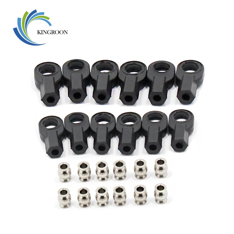 

KINGROON 12pcs/Set M3 M4 5347 Delta Buckle Ball For 3D Printer Delta Ball Rod Ball Head Buckle Parallel Arm Carbon Rod Joint 2