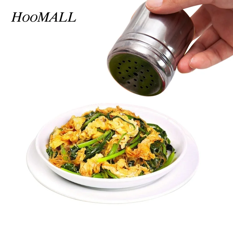 

Hoomall 6.4x5.6cm Shaker Kitchen Spice Bottle BBQ Tool Cooking Supplies 1Pc Stainless Steel Seasoning Jar Salt&Pepper