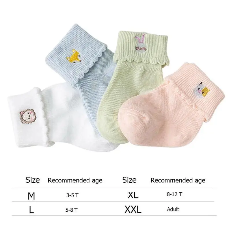 4 шт. новорожденных носки для малышей с рисунком Животные Печатных Дышащий для маленьких девочек носки для маленьких мальчиков вещи Chaussette