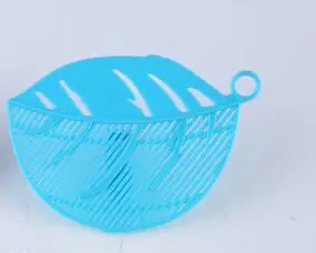 1 шт. прочный чистый лист форма промывка риса инструмент сито бобы горох сои мангбобы чистящий гаджет кухонные держатели для слива воды - Цвет: blue