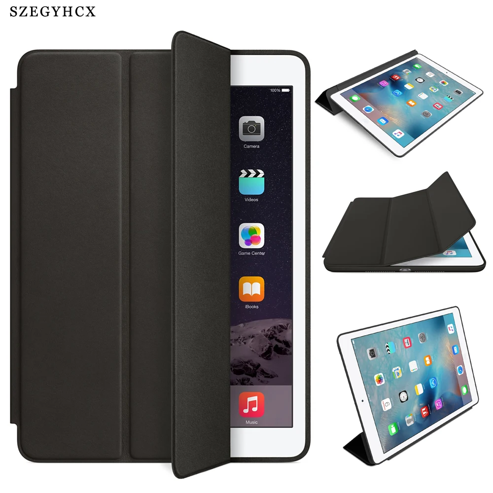 

Case For New iPad 9.7 2017 2018 A1893 A1954 ,SZEGYCHX Ultra Slim Smart Stand Cover Auto Wake / Sleep with LOGO