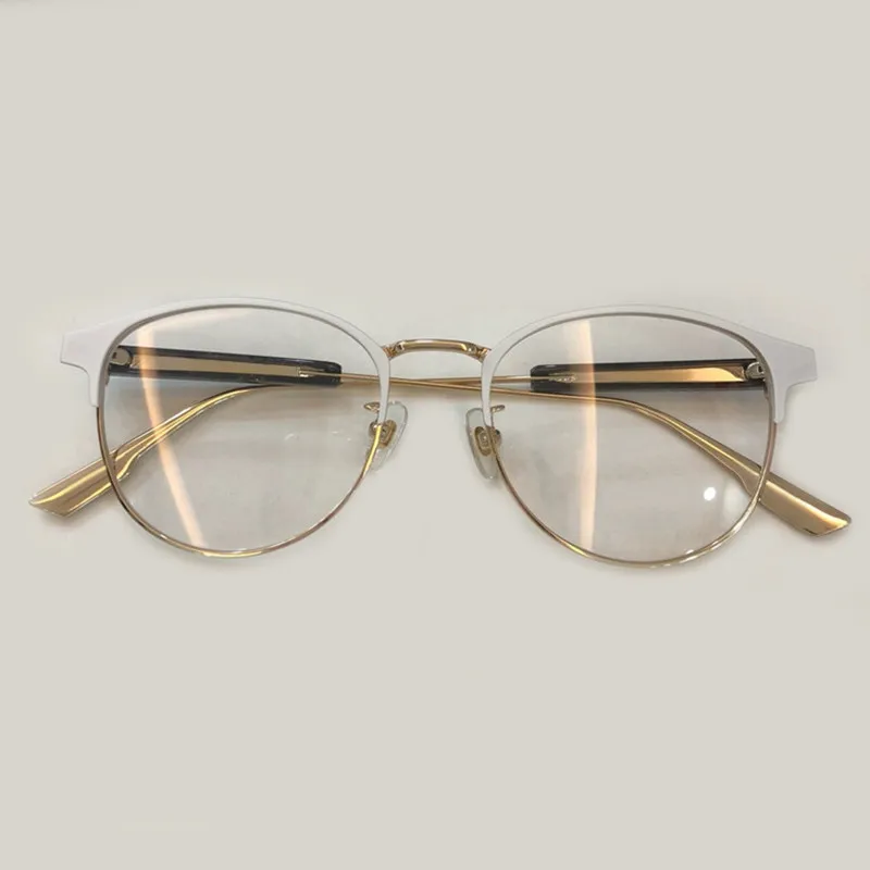 Овальные очки прозрачные зеркала оптические очки для женщин мужчин модные брендовая дизайнерская обувь половина рамки