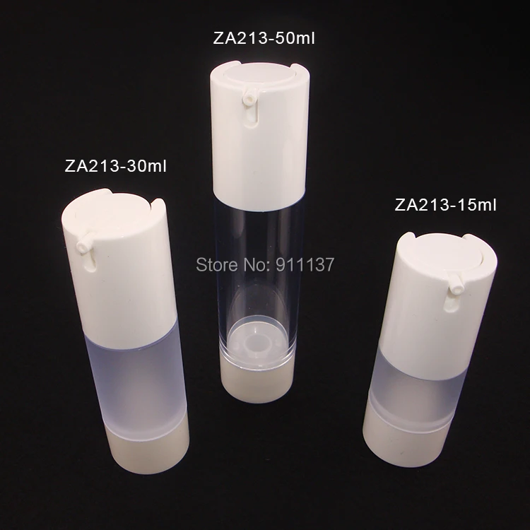 #Best empty white 50 ml airless bottle for cosmetic , pp 50m airless lotion pump bottle , plastic round 50ml airless cosmetic bottles