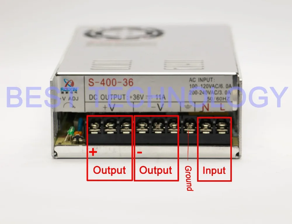 Импульсный источник питания 400W 36V DC переключатель питания с одним выходом! Для фрезерного станка с ЧПУ, пенопластовая мельница, лазерный гравер, плазма