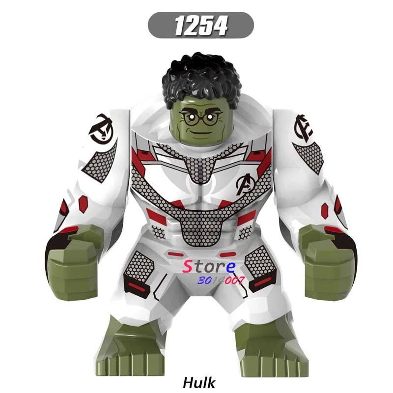 

Single Marvel Avengers Endgame Big size Thanos Space Hulk Iron Man Spiderman Black Dwarf Panther Figure building blocks Kid Toys