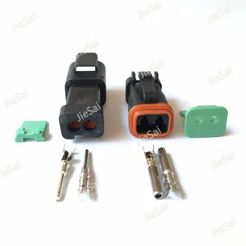 

2 Pin DT Series Waterproof DT04-2P-E005 DT06-2S-E005 Female Male Black Electrical Automotive Connector
