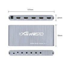 Conversor sem emenda do divisor da tela do interruptor do multiviewer do switcher completo 1080p do quadrilátero de hd 4x1 para o computador portátil paly