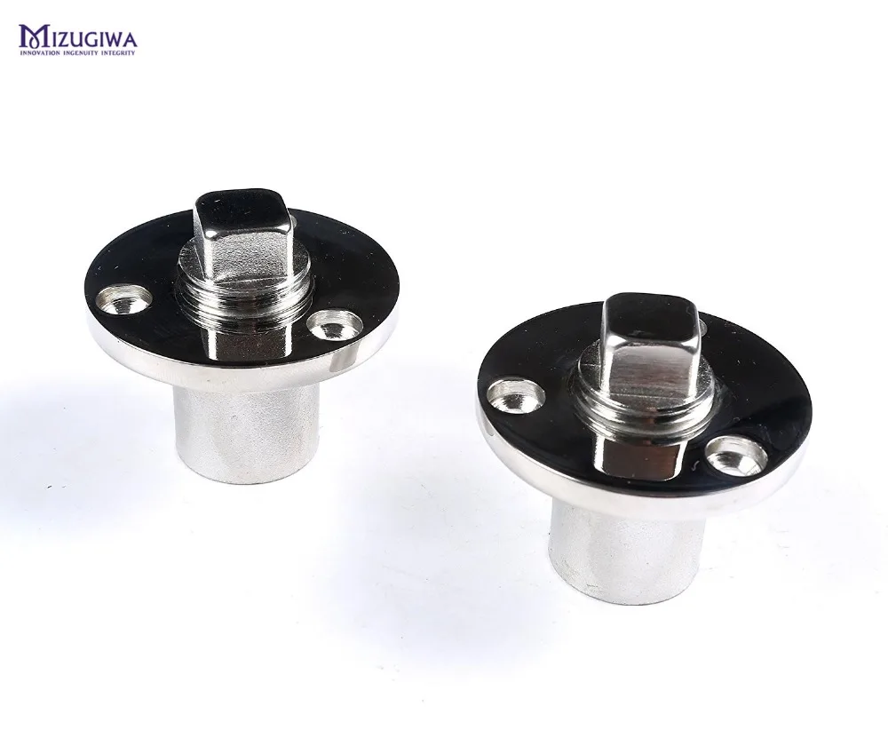 1 Pair MIZUGIWA Boat Garboard Drain Plug Stainless Steel 316 Marine for