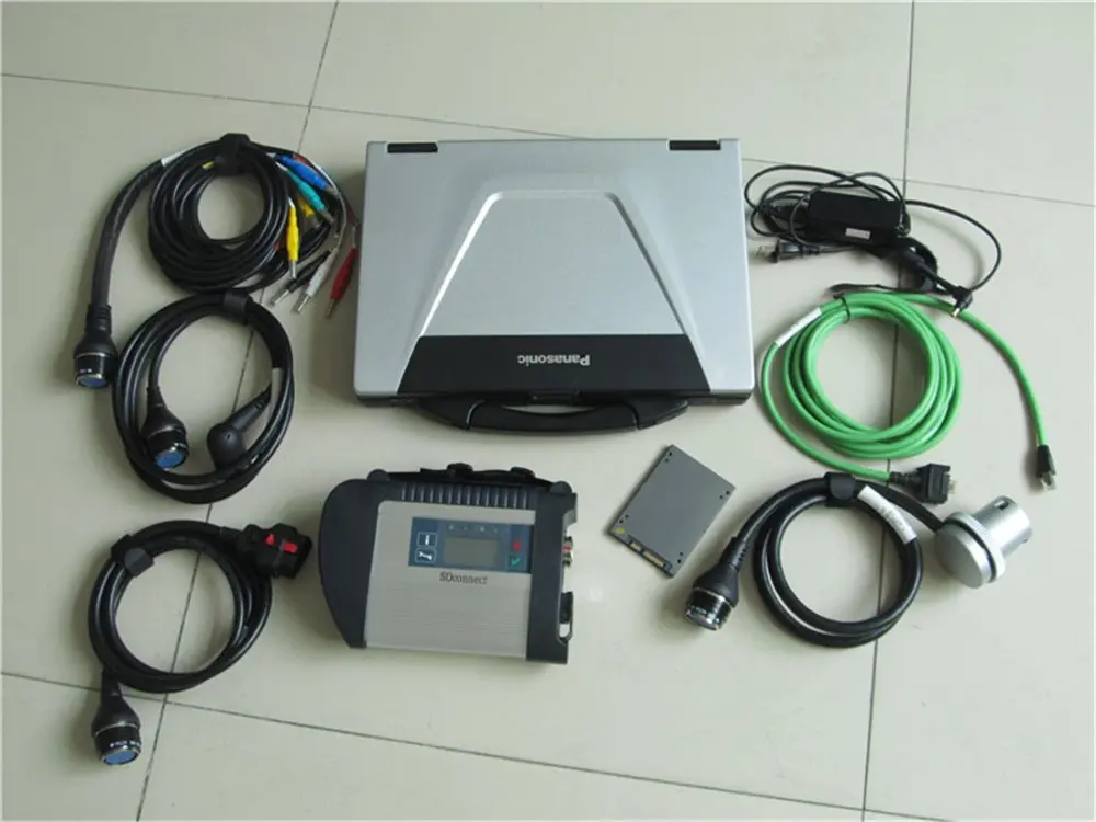 Auto Diagnostic Laptop cf52 i5 PC with sd connect c4 + mb software ssd