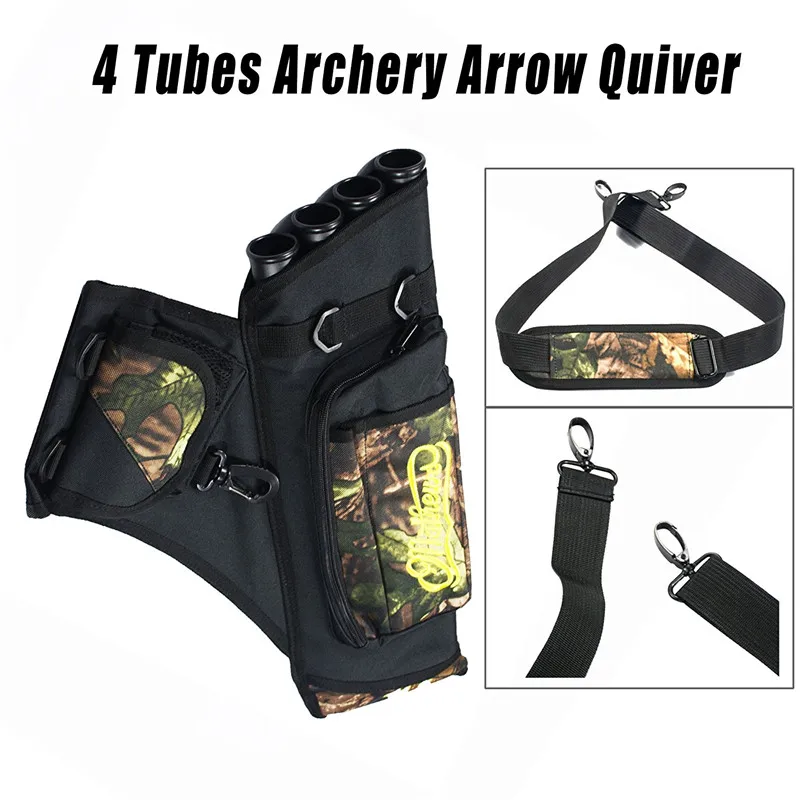 Archery Quick Release Hip Quiver Quick Hunting Quiver 4 Tubes in Bow
