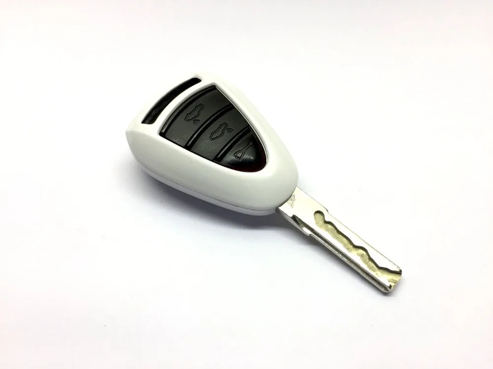Жесткий пластиковый Глянец разноцветные БЕСКЛЮЧЕВОЙ дистанционный ключ защитный кожух для Porsche Серебряная головка дистанционный ключ