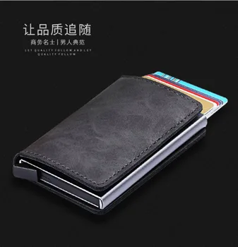 

Casekey Aluminum Wallet With Back Pocket ID Holder RFID Blocking Mini Magic Card Wallet Automatic Pop Up Credit Card Coin Purse