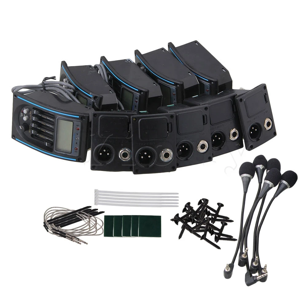 

Yibuy Black RK-4M Acoustic 5-Band EQ Equalizer Preamp Piezo Pickup with LCD Tuner & Microphone Pack of 10