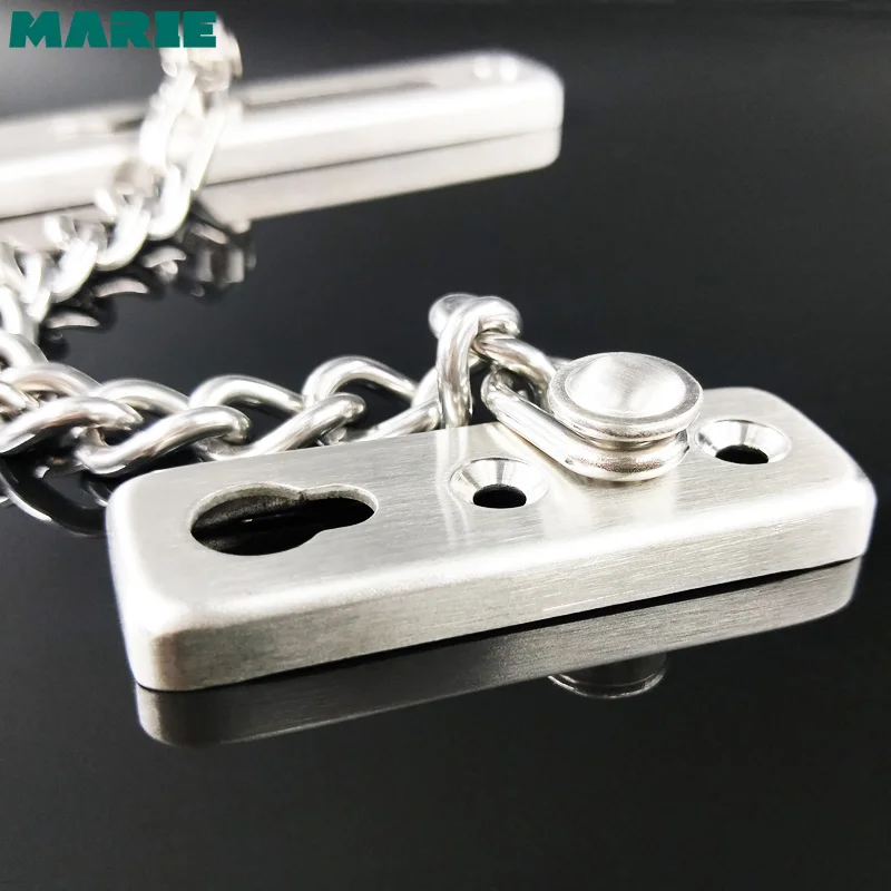 DG003 Sliding Door Lock Stainless steel#304 Door Lock Chain Bolt Safety Chain Hotel Office Security Chain Gate Cabinet Latches