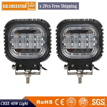 New lamps 40W Led Work Light Spot Beam For Moto Car SUV UTE Offroad Truck UTV ATV 12V Led Driving lights x2pcs Free Shipping