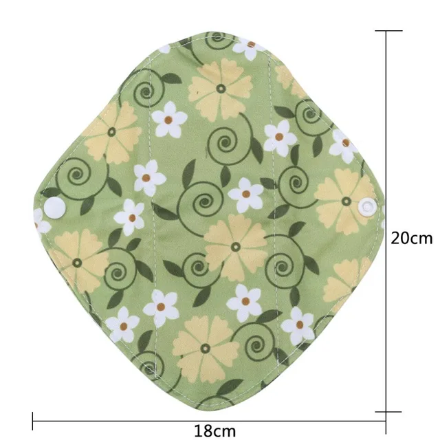 4 Types Reusable Sanitary Pad Print Women Girls Washable Bamboo Cloth Mama Postpartum Menstrual Sanitary Pad 20x18CM