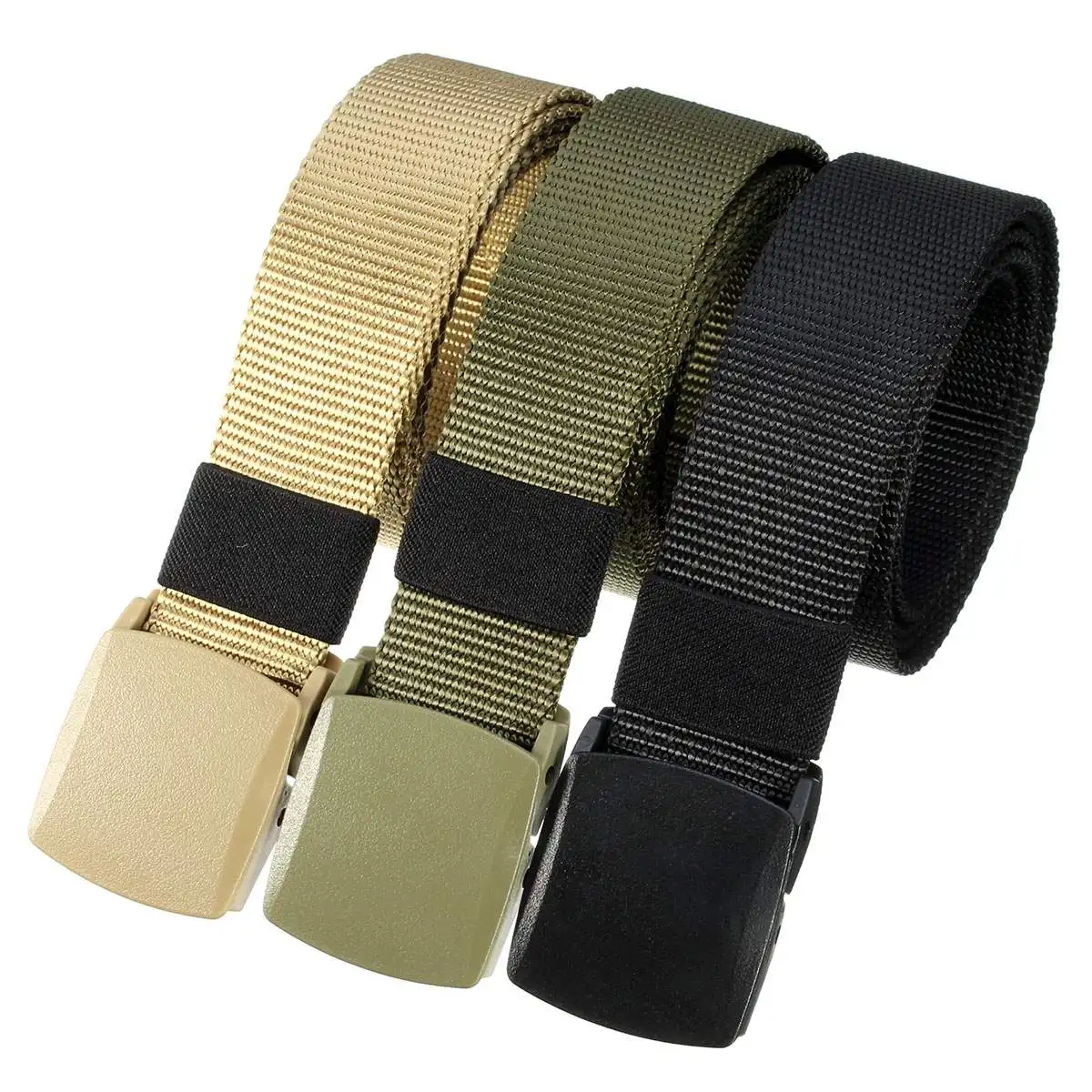 

Quick-drying Automatic Buckle Polyester adjustable Belt Army Tactical Hunting Waistband Outdoor Military Rescue Survival Belt