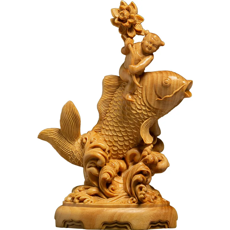 Chinese bronze gilt old handwork lucky home decoration handicraft /' Fish /'