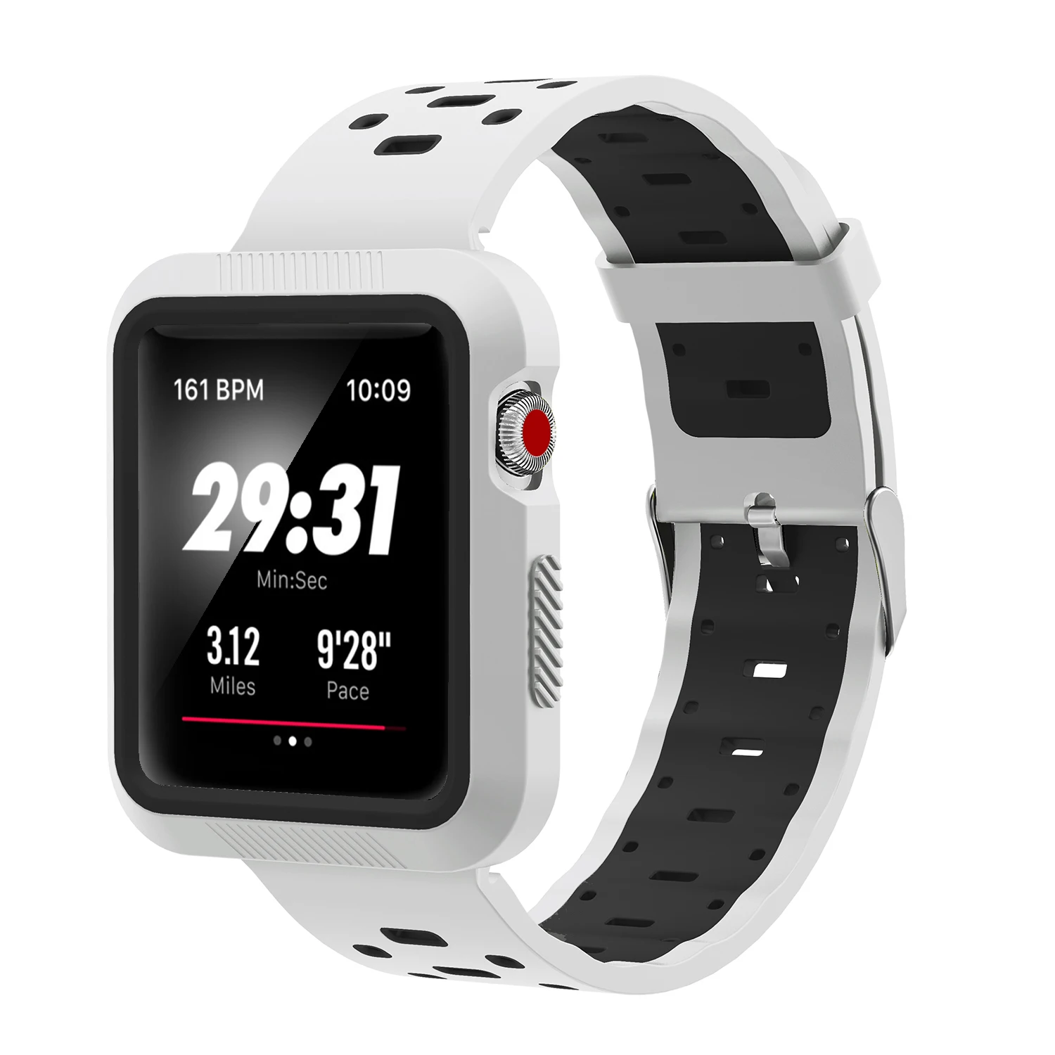 

Fashion Band Sports for Apple Watch 42mm 38mm Series 1 2 3 Silicone for Iwatch Strap Shockproof Waterproof Bracelet with Case